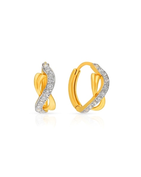 Gold Plated Portia Cz Huggie Earrings | Silvermoon