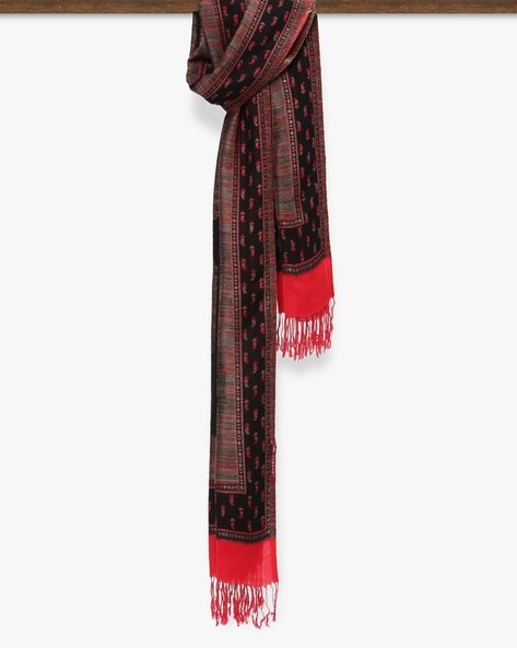 Printed Stole with Fringed Hem Price in India