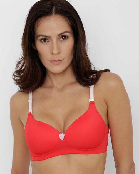Buy Zivame Beautiful Basics Double Layered Non Wired Full Coverage Backless  Bra - Beet Red at Rs.499 online