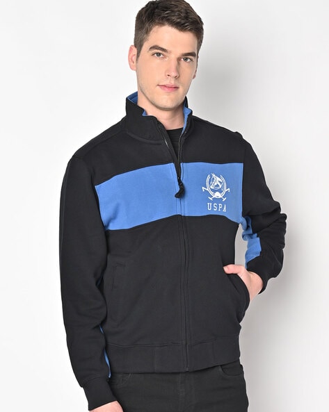 Us polo assn front 2025 zip jacket with insert pocke