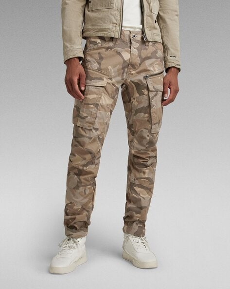 GStar RAW Camouflage Print Cargo Trousers in Blue for Men  Lyst