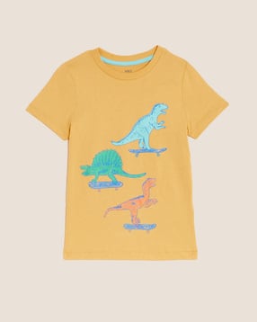 marks & spencer Printed Pure Cotton Crew-Neck T-Shirt-picture-15