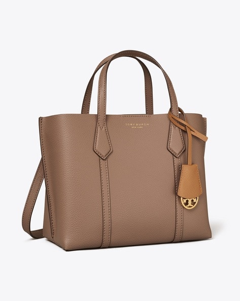 Buy Tory Burch Perry Small Triple-Compartment Tote Bag with Adjustable  Strap | Brown Color Women | AJIO LUXE