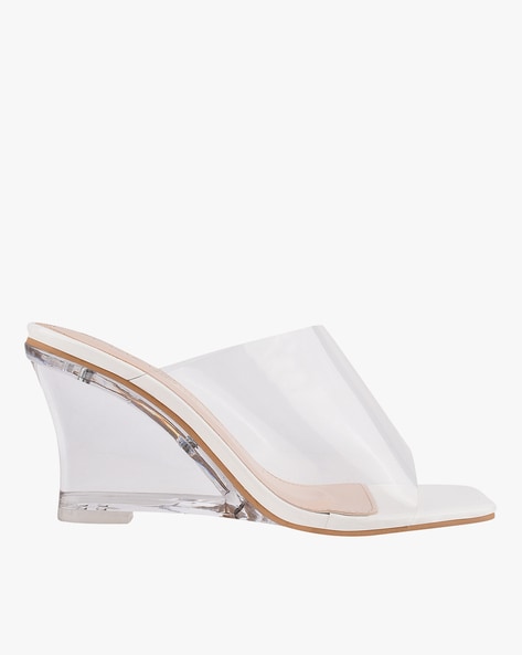 Maria Transparent Heel (Nude) #heels #clear #heels | Heels, Ankle strap  chunky heels, Transparent heels