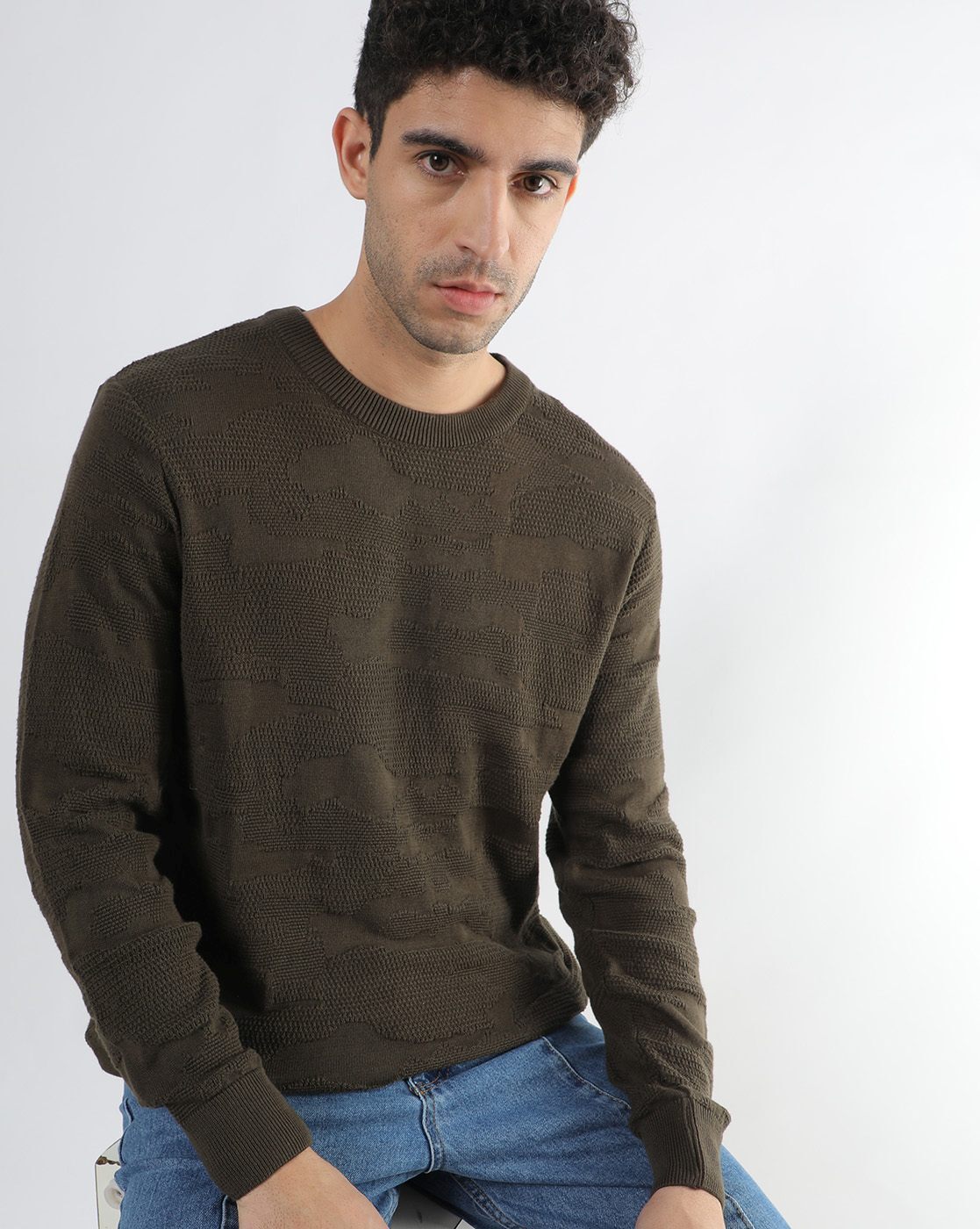 Knitted Crew-Neck Pullover