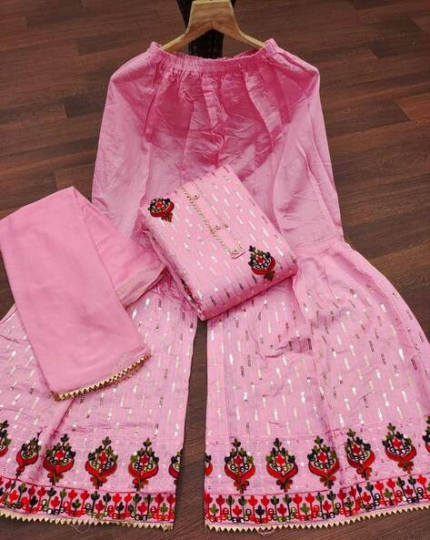 Embellished Semi-stitched Dress Price in India