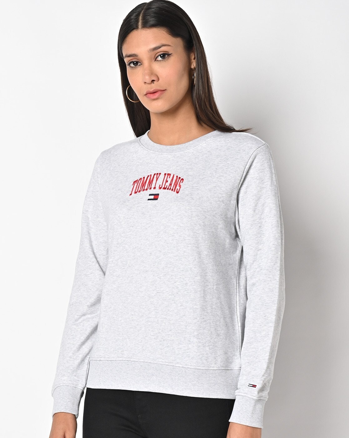 Tommy jeans deals grey sweatshirt womens