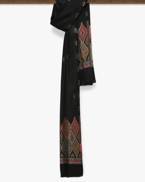 Printed Stole with Frayed Hem Price in India