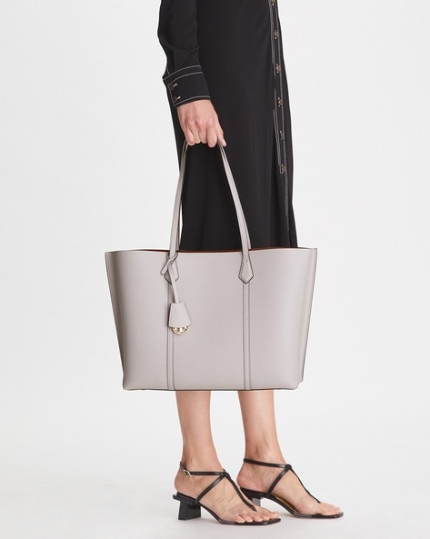 Buy Tory Burch Perry Triple-Compartment Tote Bag | Bay Grey Color Women |  AJIO LUXE