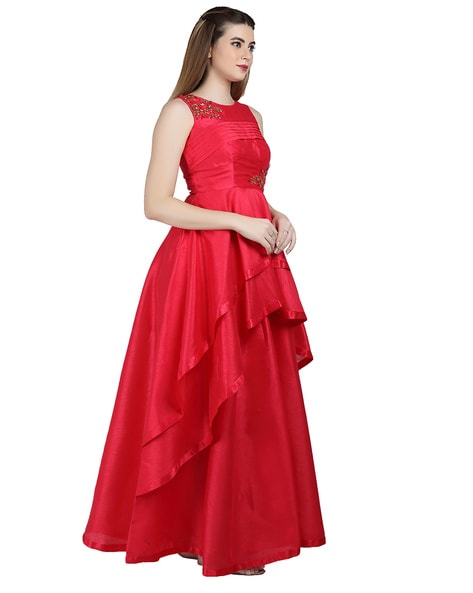 Red gown hot sale party wear