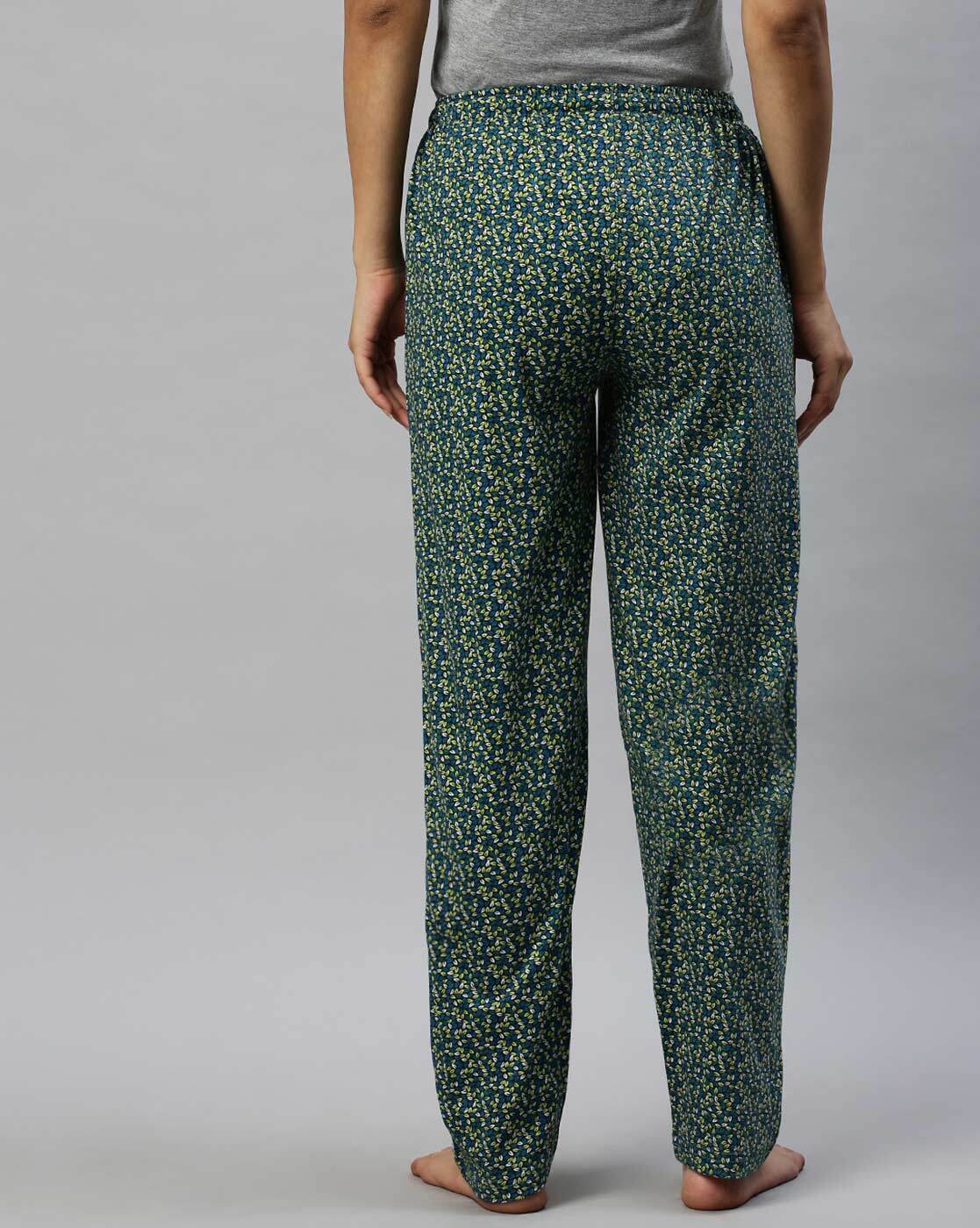 Buy Kryptic Women Printed Pure Cotton Lounge Pants (Pack of 2) Online