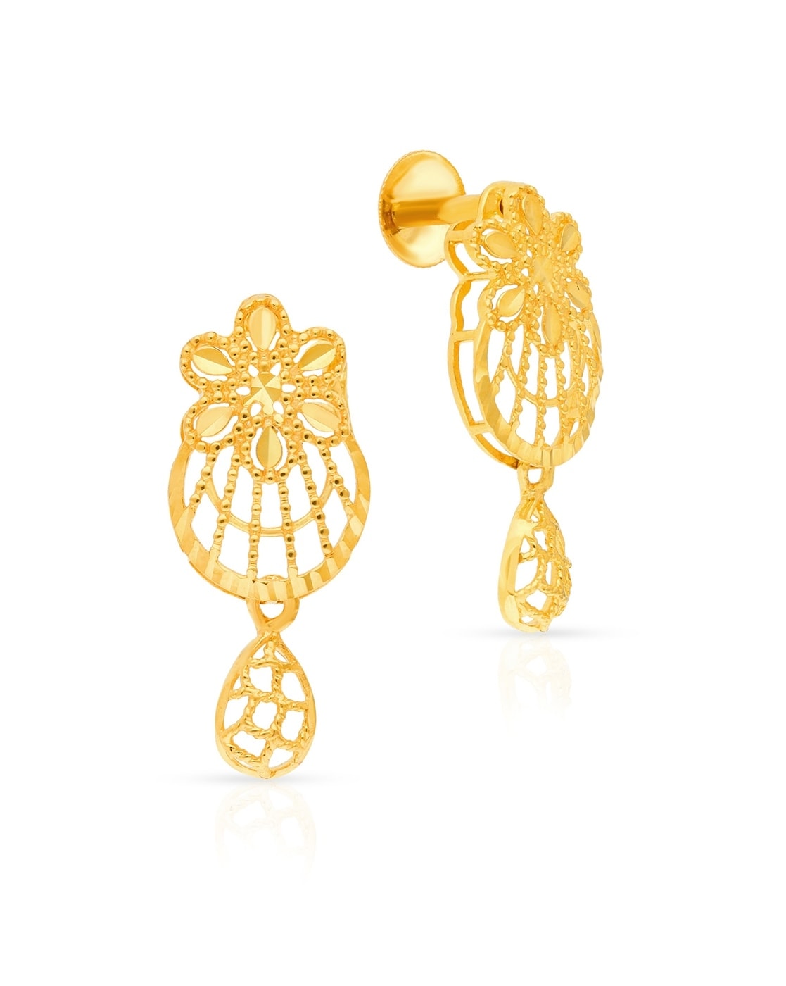 Malabar gold Drop earrings #gold #earrings #goldearrings #goldjewellery # earring #malabar - YouTube