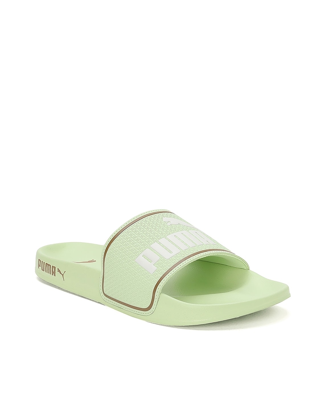 Mint green puma store slides