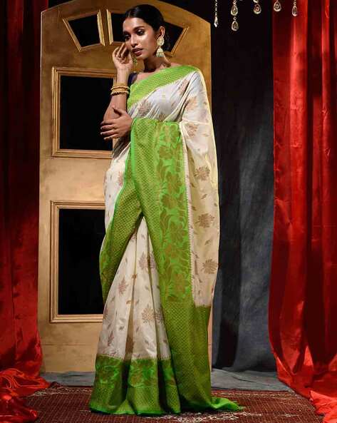 Buy Off White Parsi Gara Saree With Resham Work All Over Kalki Fashion India-totobed.com.vn