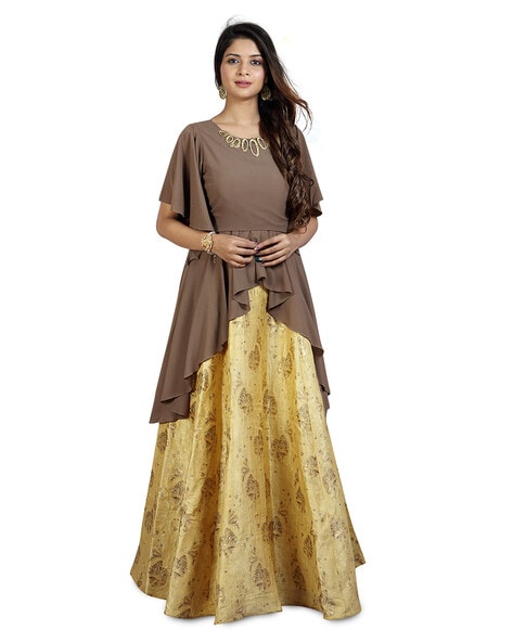 Poncho shop long gown