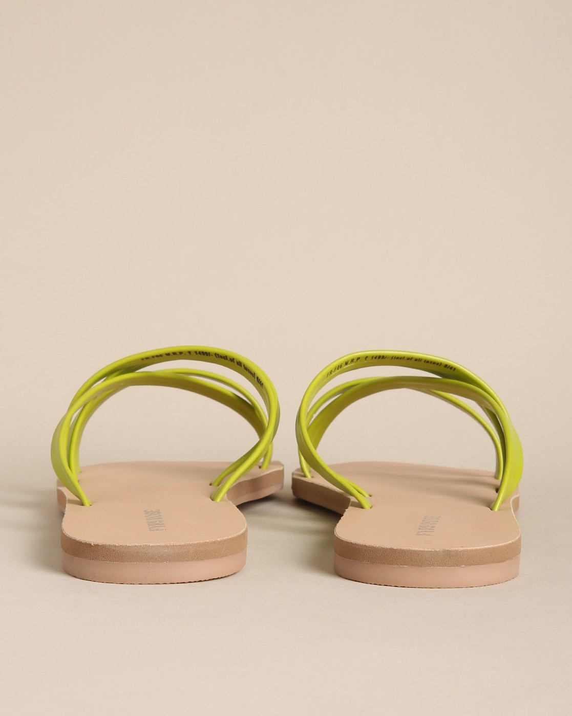 Neon green clearance flat sandals