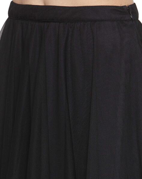 extra long black skirt