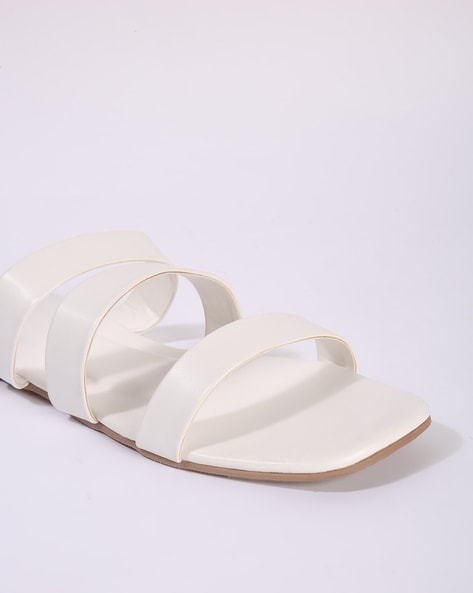 Flat Rubber Sole Sewing Strappy Sandals - Power Day Sale