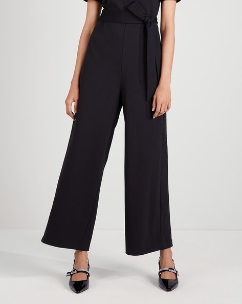 Ponte Split Neck Jumpsuit