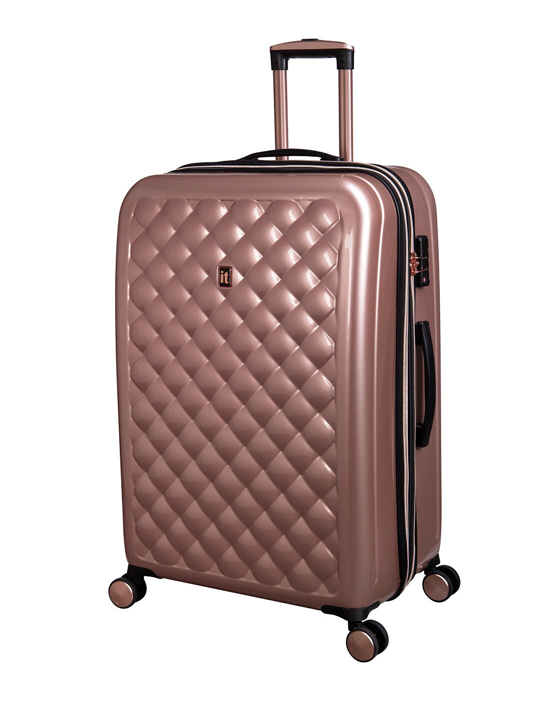 large suitcase rose gold