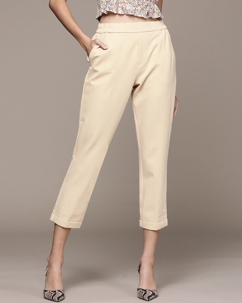 Olive Green Ankle-Length Pants Design by Ritu Kumar at Pernia's Pop Up Shop  2024