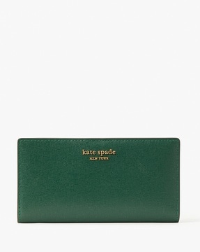 Buy KATE SPADE Morgan Slim Bi-Fold Travel Wallet | Green Color Women | AJIO  LUXE