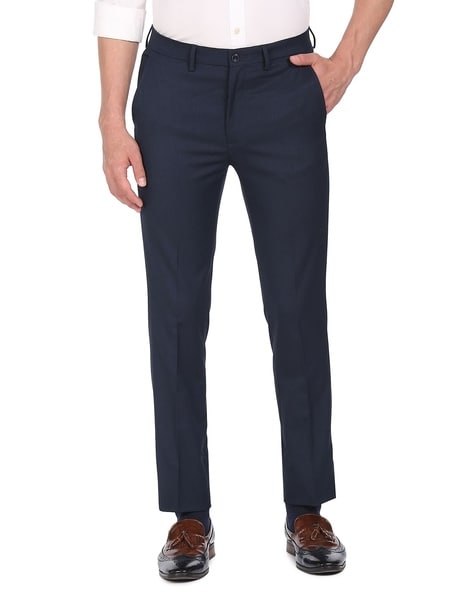 Buy Arrow New York Men Black Madison Fit Formal Trousers - Trousers for Men  1197595 | Myntra