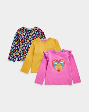 Pack of 3 Printed Round-Neck T-shirts-image-42