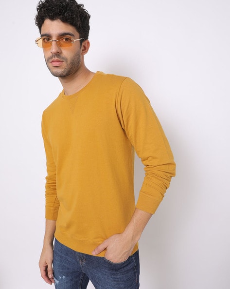 Mustard colour outlet sweatshirt