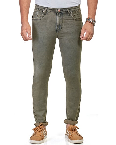 Buy U.S. Polo Assn. Denim Co. Men Olive Green Slim Fit Mid Rise Clean Look  Stretchable Jeans - Jeans for Men 8373803 | Myntra
