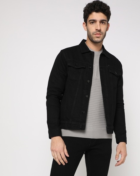 Black Denim Jacket for Mens and Boys | men jacket | men jaket | men jakets-anthinhphatland.vn