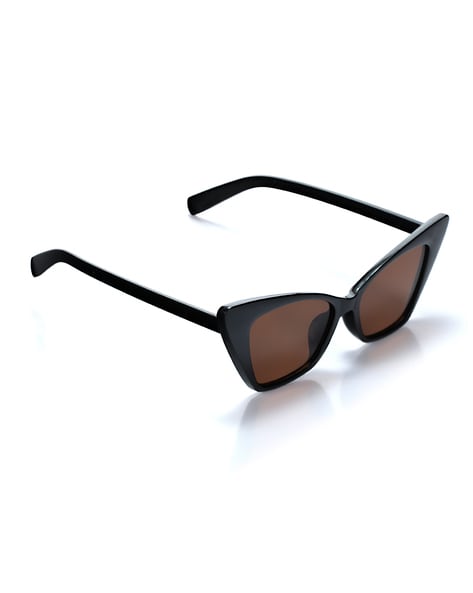 Hustler Black Polarized Round Sunglasses