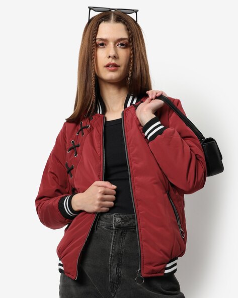 Buy Tokyo Talkies Red Bomber Jacket for Women Online at Rs.817 - Ketch