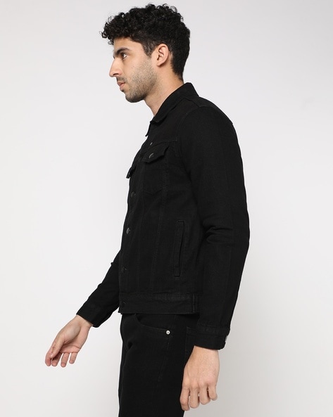 Black Denim Jacket with Hoodie Outfits For Men 30 ideas  outfits   Lookastic