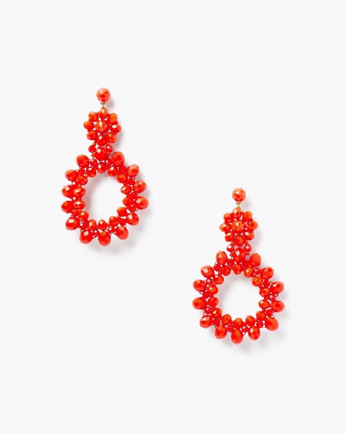 Irina ” Crystal Beaded Earrings ( Red ) – Ale Accessories