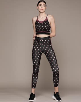 label ritu kumar Floral Print Sports Bra with Tights-picture-21