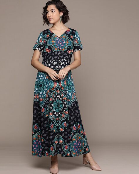 Label Ritu Kumar Printed Maxi Dress