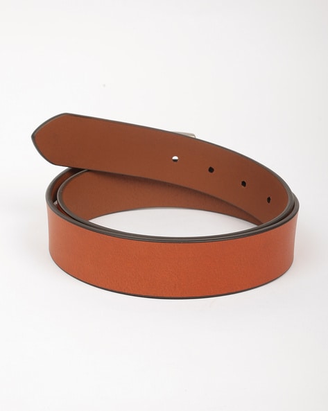 WOODLAND Leather Belt with Buckle Closure For Men (Tan, 36)