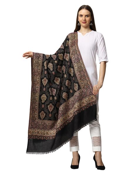 Paisley Pattern Shawl with Tassels Price in India