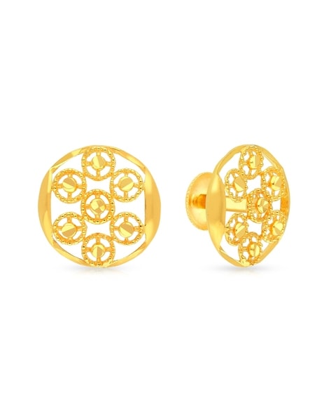 The Flaming Cube- Golden Rhinestones Earrings (Bright Yellow)