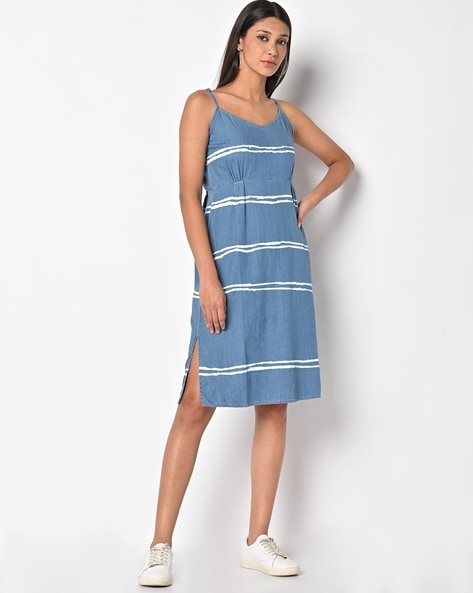 Spykar Striped A-line Dress