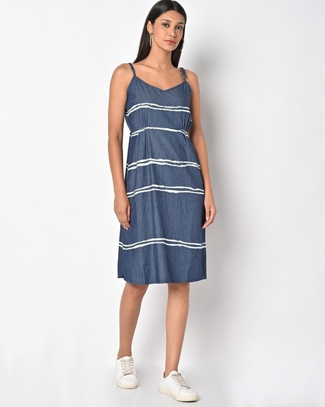 Spykar Striped A-line Dress