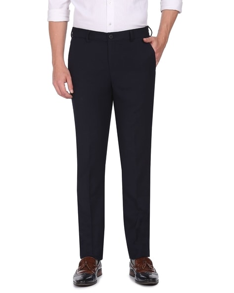 Arrow Slim Fit Flat-Front Trousers