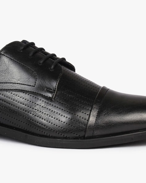 Lace-Up Derby Shoes with Perforations