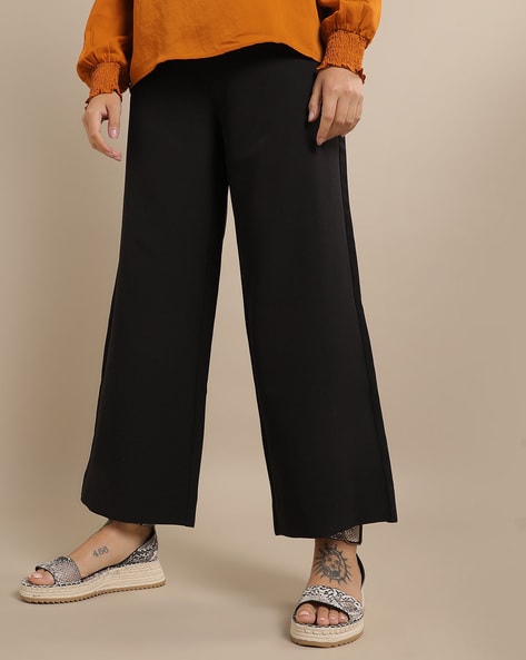 Shop Bhama Couture Black Loose Fit Gathered Trousers Online – Bhamadesigns