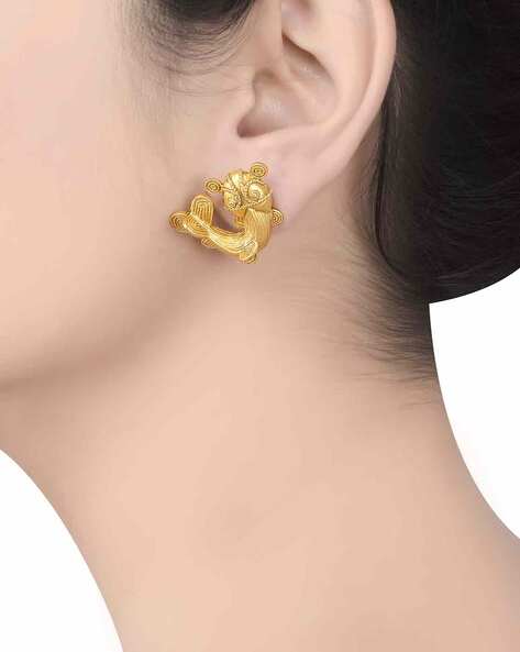 Buy BELLEZIYA Set Of 9 Gold Finish Stud Earrings | Shoppers Stop