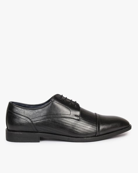 Lace-Up Derby Shoes with Perforations