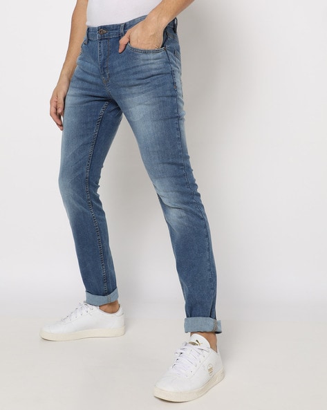 Lightly Washed Slim Fit Jeans