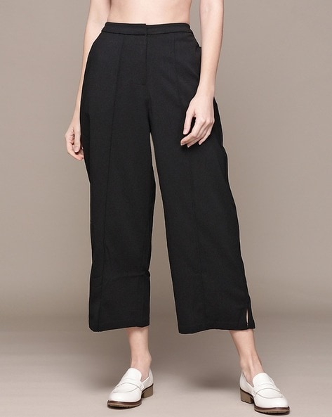 Buy Black Trousers  Pants for Women by LABEL RITU KUMAR Online  Ajiocom