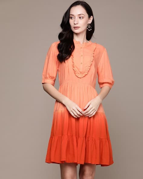 Buy Orange Dresses for Women by LABEL RITU KUMAR Online | Ajio.com